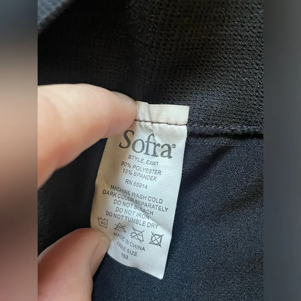 Sofia seamless leggings size “free” charcoal color small medium large tights NEW